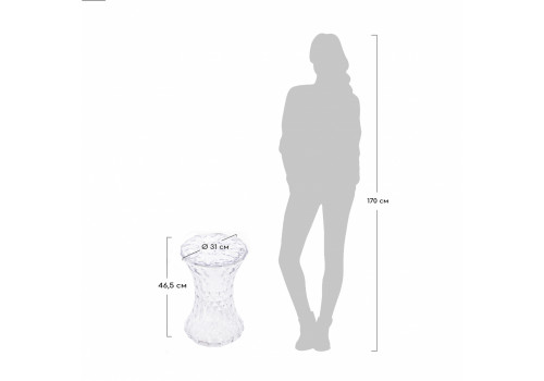 Стул-пуф Stone прозрачный