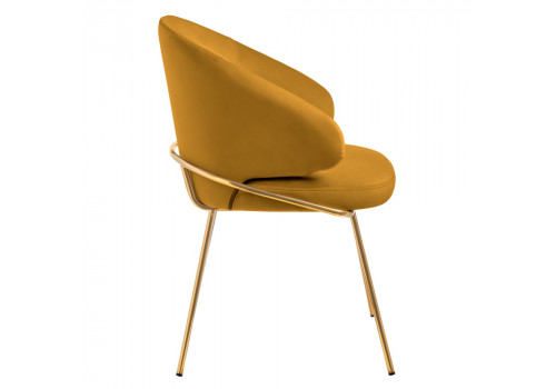 Стул-полукресло Emil медовый с золотыми ножками