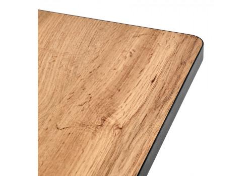 Стол Dublin раскладной 120-160х80х75 Дуб Вотан с чёрными ножками