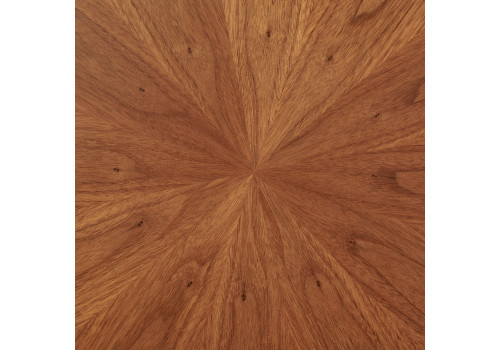 Стол Liverpool диам.110см, шпон орех лучевой набор, с хромированными ножками