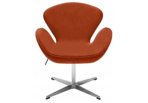 Кресло SWAN STYLE CHAIR терракотовый, искусственная замша