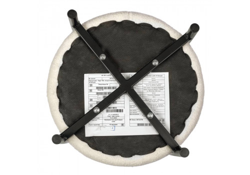 Стул-пуф Otis белый, искусственный мех