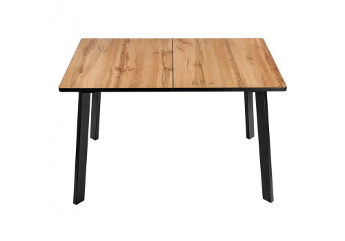 Стол Dublin раскладной 120-160х80х75 Дуб Вотан с чёрными ножками