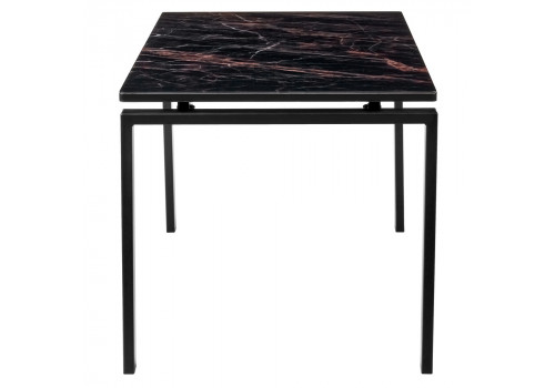 Стол Areal раскладной 140-180х80х75 чёрный мрамор с чёрными ножками