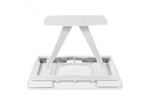 Стол Vito раскладной 120-184x80x75см, керамогранит белый мрамор, белый