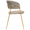 Стул Turin латте с золотыми ножками