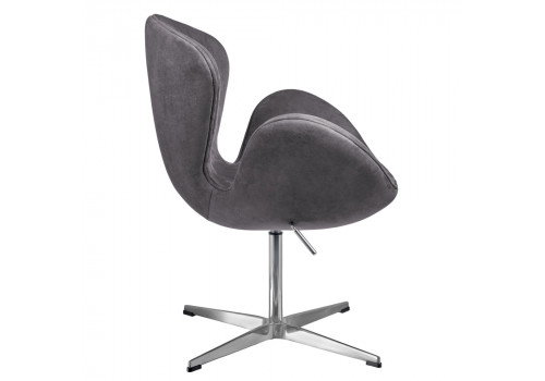 Кресло SWAN STYLE CHAIR тёмно-серый, искусственная замша