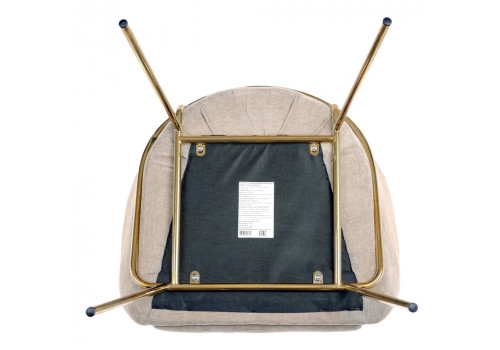 Стул-полукресло Martin миндальный шенилл с золотыми ножками