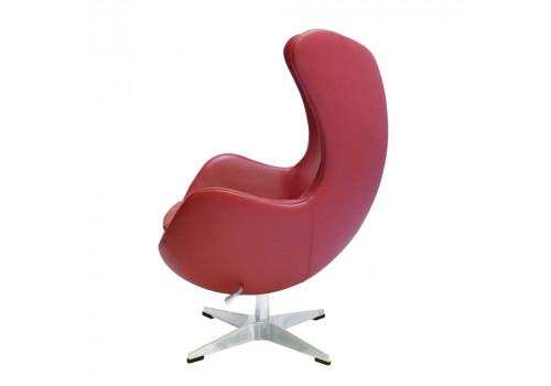 Кресло EGG STYLE CHAIR красный, натуральная кожа