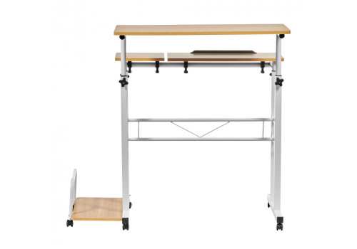 Стол многофункциональный Shuttle 80х58х80-130см, светлое дерево, белый