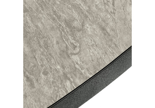 Стол Rudolf круглый раскладной 100-130x100x75см, Бетон слюда, чёрный