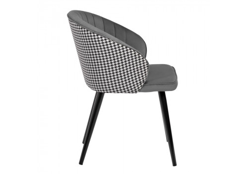 Стул Paola тёмно-серый с жаккардом
