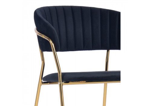 Стул Turin чёрный с золотыми ножками