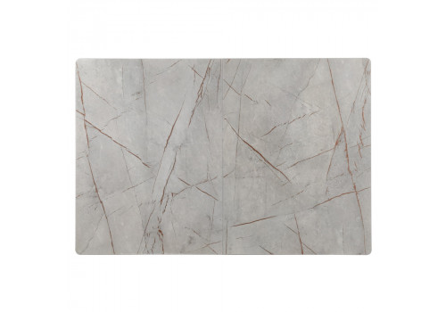 Стол Dublin раскладной 120-160х80х75 серый мрамор с чёрными ножками