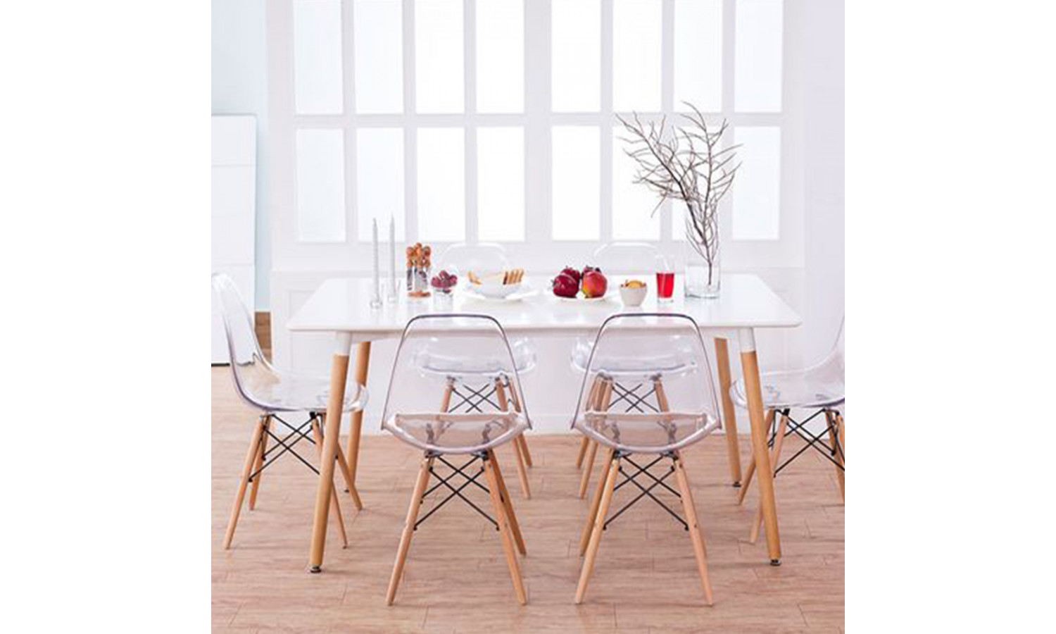 Стул Eames прозрачный серый