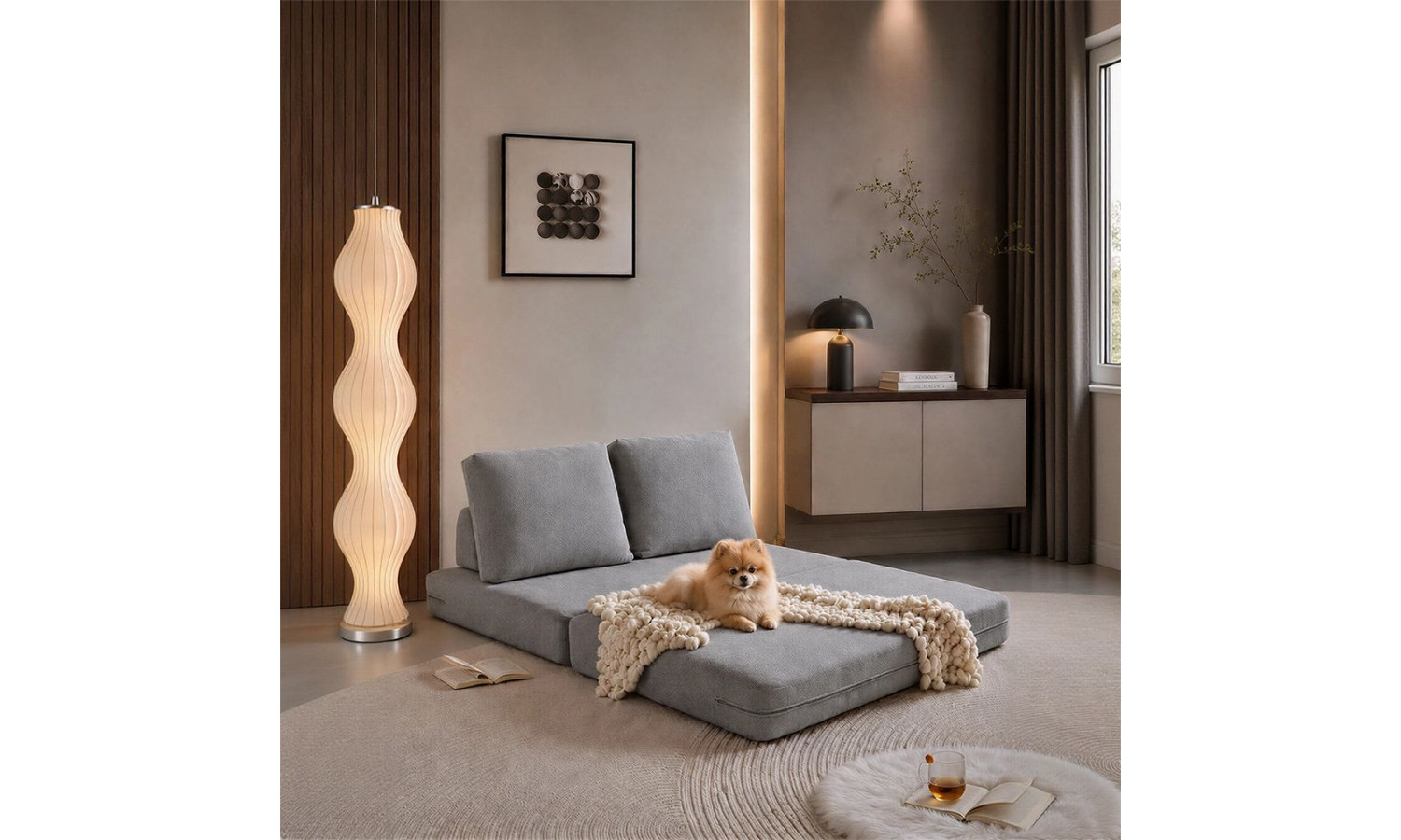 Диван Флекс двухместный раскладной серый – Bradex home