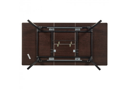 Стол Dublin раскладной 120-160х80х75 серый мрамор с чёрными ножками