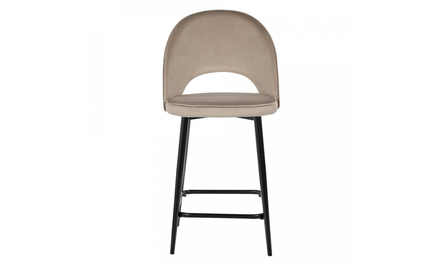 Стул полубарный Leo латте с жаккардом, поворотный механизм