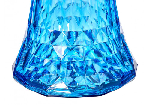 Стул-пуф Stone прозрачный синий