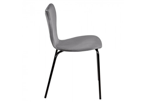 Стул Seven Style тёмно-серый велюр с чёрными ножками