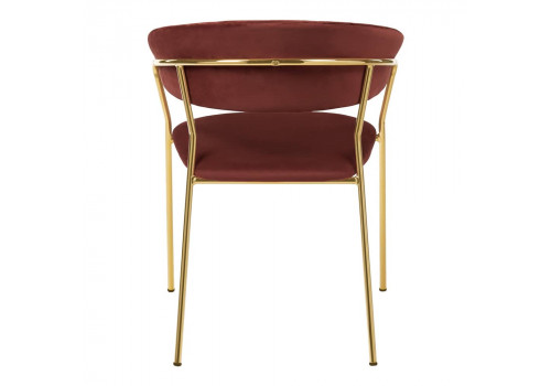 Стул Turin терракотовый с золотыми ножками