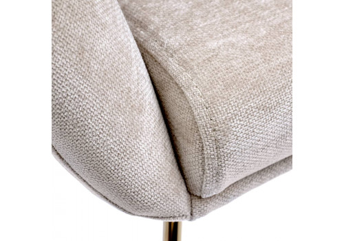 Стул-полукресло Martin миндальный шенилл с золотыми ножками