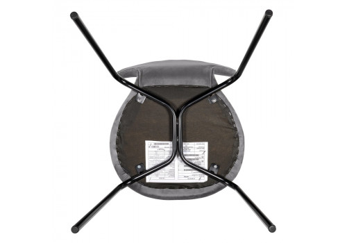 Стул Seven Style тёмно-серый велюр с чёрными ножками