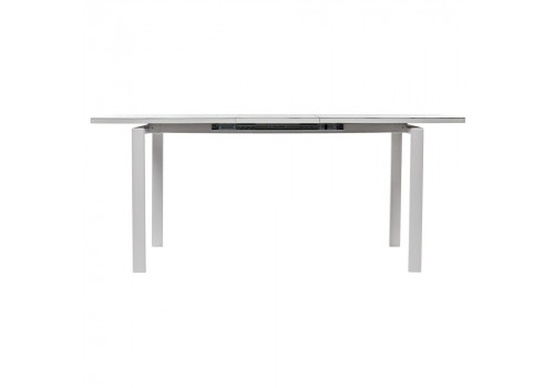 Стол Areal раскладной 140-180х80х75 белый мрамор с белыми ножками