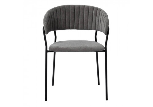 Стул Turin серый вельвет с чёрными ножками