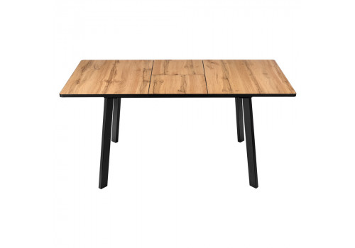 Стол Dublin раскладной 120-160х80х75 Дуб Вотан с чёрными ножками