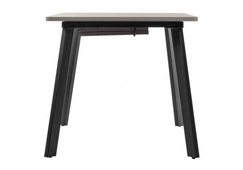 Стол Dublin раскладной 120-160х80х75 серый мрамор с чёрными ножками