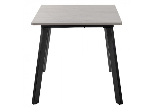 Стол Dublin раскладной 120-160х80х75 серый мрамор с чёрными ножками