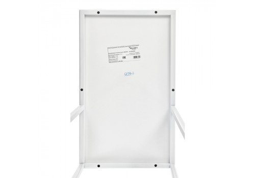 Придиванный столик Loft 50x30см, белый мрамор с белыми ножками