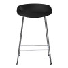 Стул полубарный Neo чёрный с хромированными ножками
