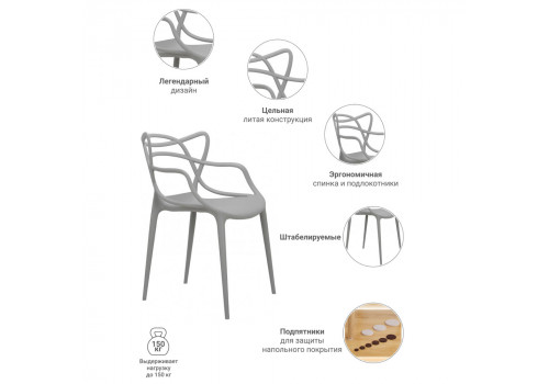 Комплект из 4-х стульев Masters серый