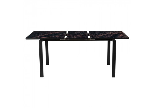 Стол Areal раскладной 140-180х80х75 чёрный мрамор с чёрными ножками