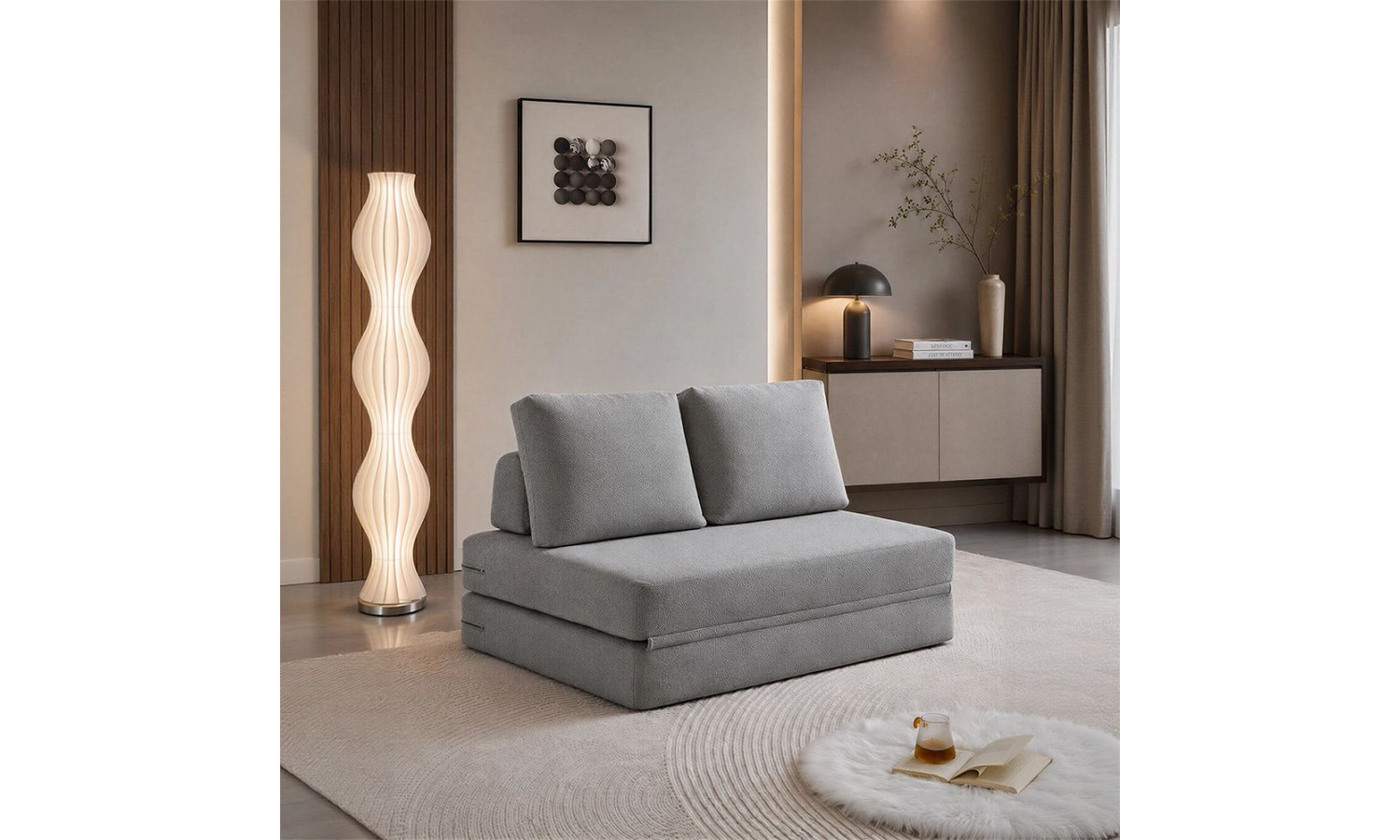 Диван Флекс двухместный раскладной серый – Bradex home