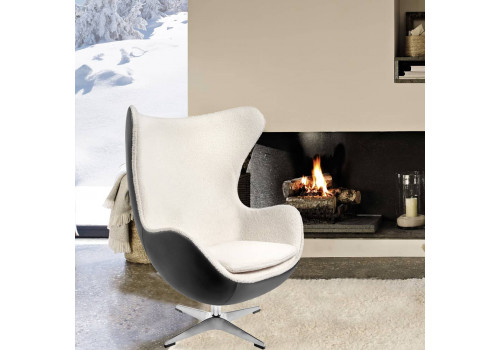 Кресло EGG STYLE CHAIR черный, экокожа