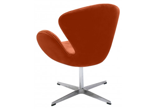 Кресло SWAN STYLE CHAIR терракотовый, искусственная замша