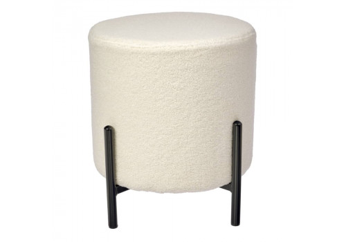 Стул-пуф Otis белый, искусственный мех