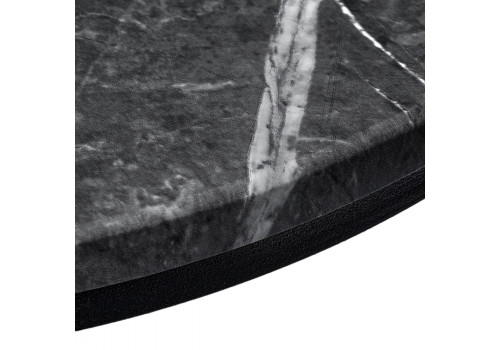 Набор кофейных столиков Tango орех и серый мрамор с чёрными ножками, 2шт