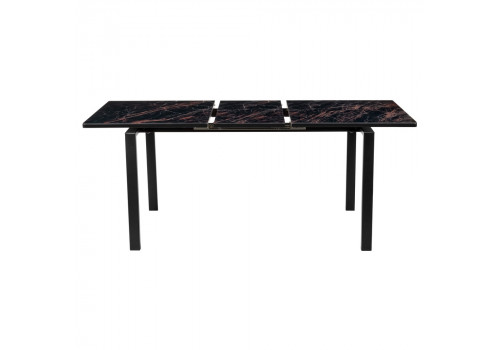 Стол Areal раскладной 140-180х80х75 чёрный мрамор с чёрными ножками