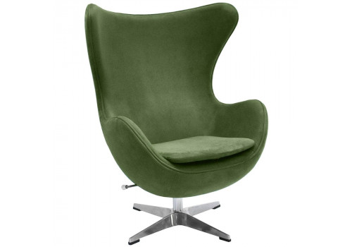Кресло EGG STYLE CHAIR зеленый, искусственная замша