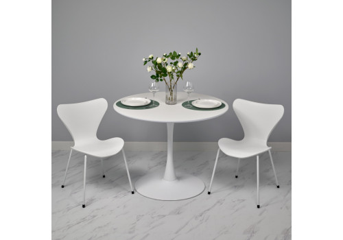 Стул Seven Style белый с белыми ножками