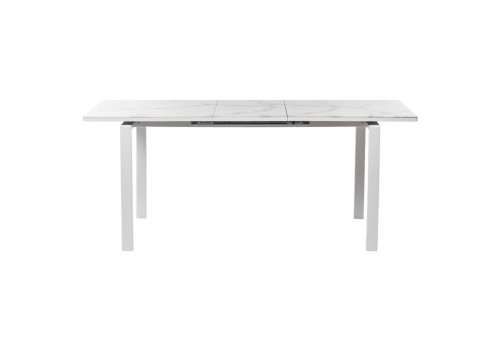 Стол Areal раскладной 140-180х80х75 белый мрамор с белыми ножками