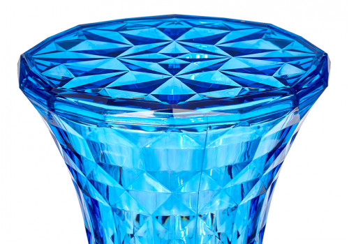 Стул-пуф Stone прозрачный синий