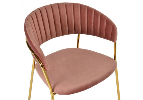 Стул Turin пудровый с золотыми ножками