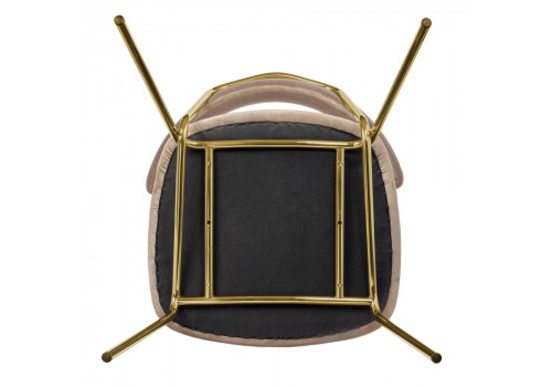 Стул Elle латте с золотыми ножками