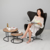 Кресло EGG STYLE CHAIR графит, искусственная замша