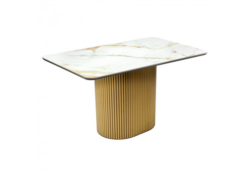 Стол Festa 140x85x77см, керамогранит Calacatte gold мрамор